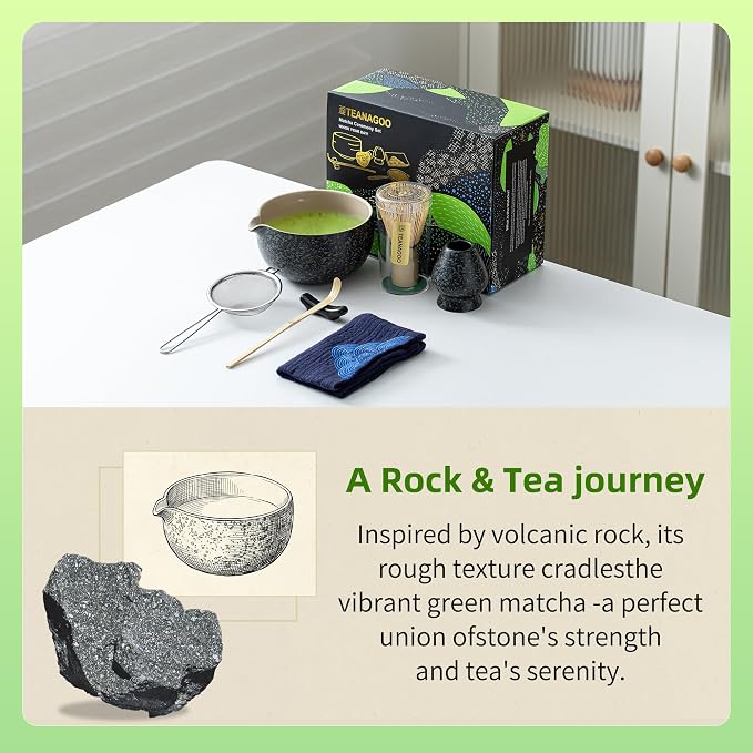 TEANAGOO Matcha Whisk Set Black, Matcha Kit - Image 2