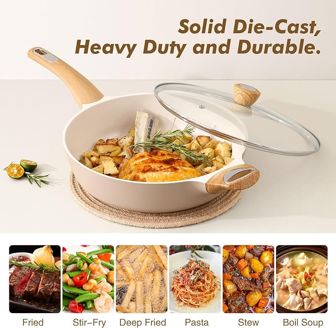 SENSARTE Ceramic Nonstick Frying Pan Skillet - Image 5