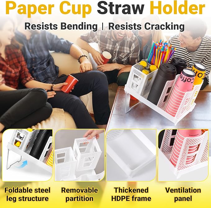 Cup and Lid Holder, Disposable Paper Cup Dispenser - Image 5