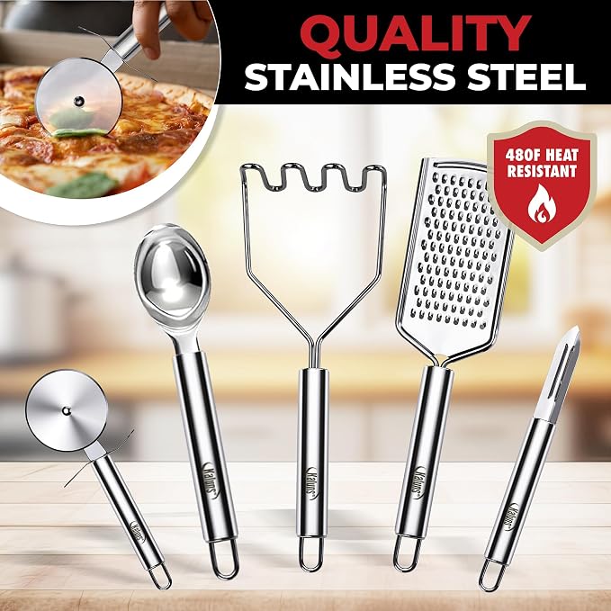 Kaluns 50 PCS Silicone Kitchen Utensils Set Complete Kitchen Set - Image 7