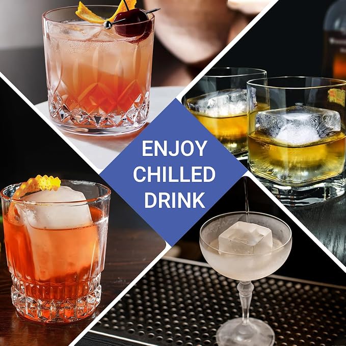 Large Ice Cube Trays for Whiskey: GGOW Big Silicone Ice Cube Trays 2Inch - Image 6