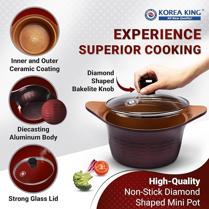 Korea King Premium Nonstick Cooking Pot - Image 2
