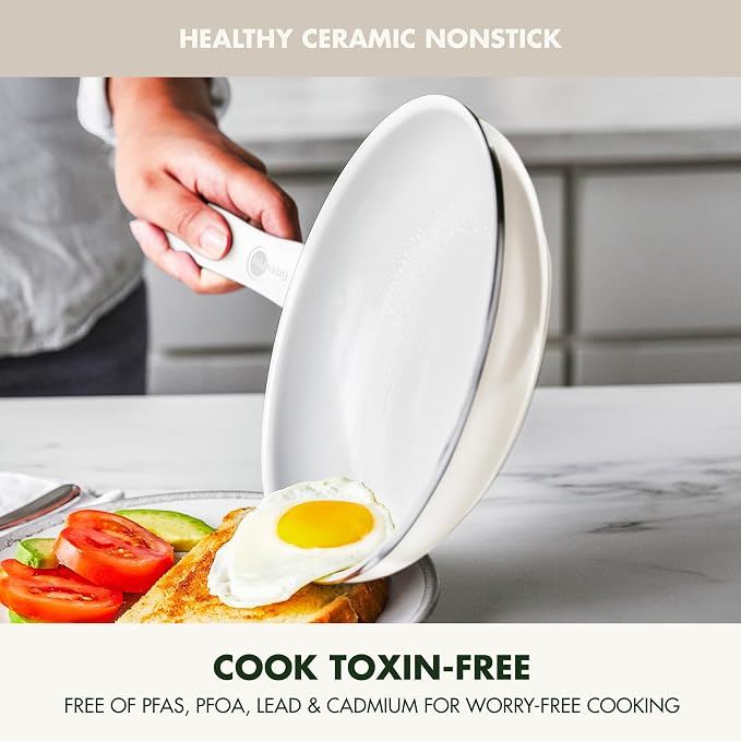 GreenPan Dover 10” Frying Pan Skillet, Non-Toxic PFAS-Free Ceramic Nonstick - Image 2