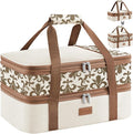 Lifewit Insulated Double Decker Casserole Carrier, Expandable Lasagna Lugger by Lifewit
