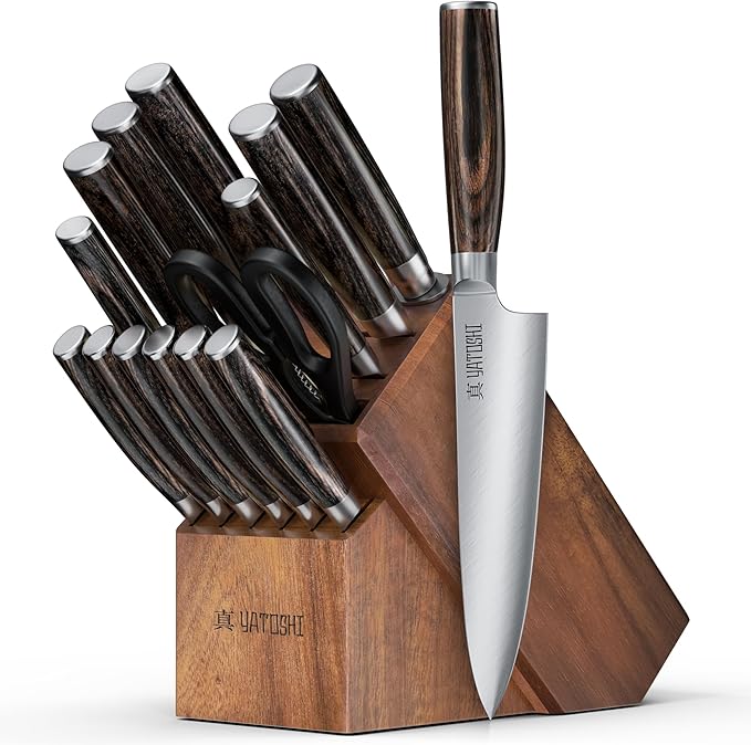 Yatoshi 15 Piece Knife Block Set by YatoshiKnives
