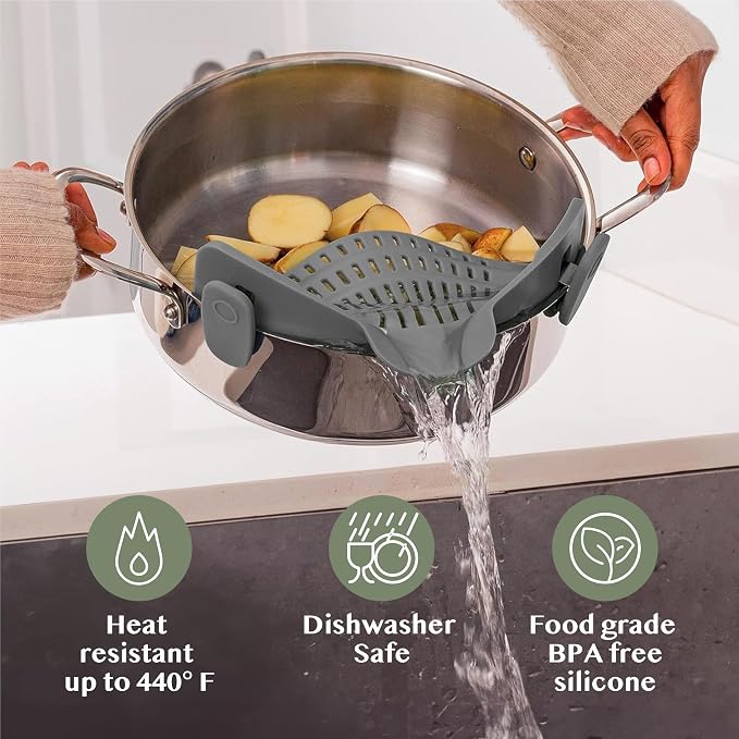 2 Pack Kitchen Gizmo Snap-On Strainer - Image 5