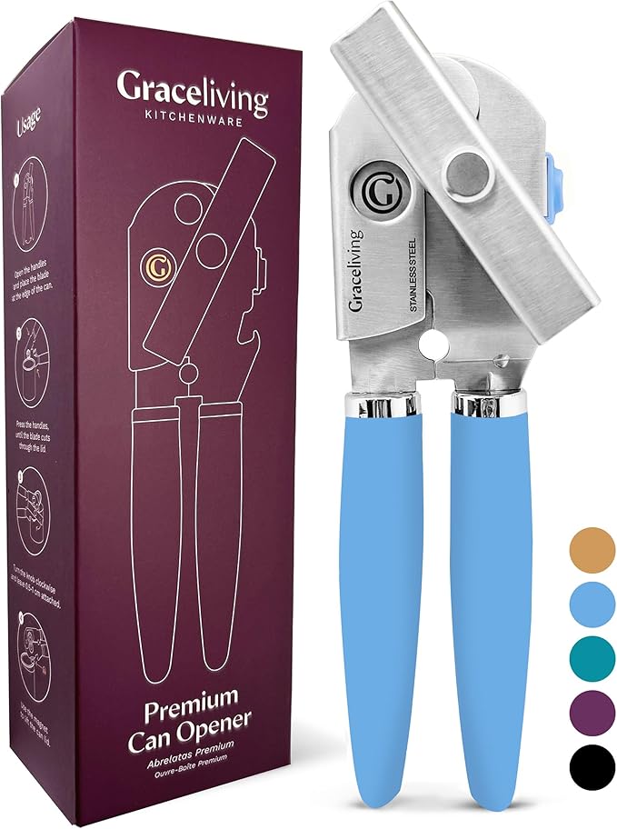 Premium Multifunctional Magnetic Manual Can Opener and Bottle Opener, Heavy by GracelivingKitchenware