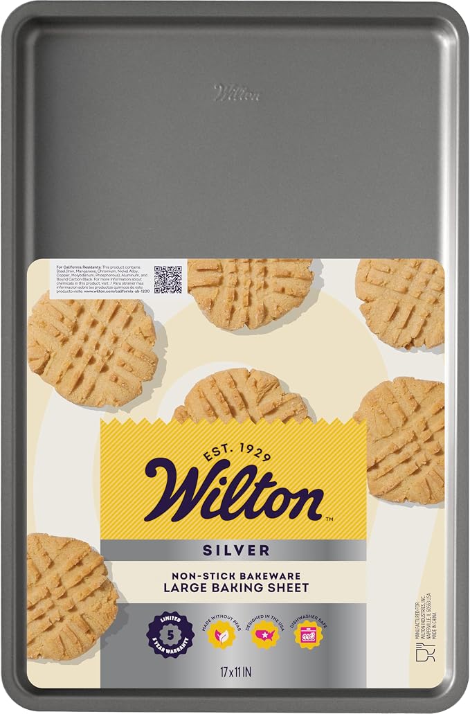 Wilton Silver Non Stick Large Baking Sheet, Cookie and Roasting Pan - Image 5