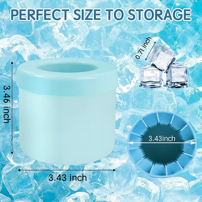 Small Ice Maker Cup, Cylinder Silicone Ice Cube Molds, Mini Ice Maker Cube Tray - Image 4