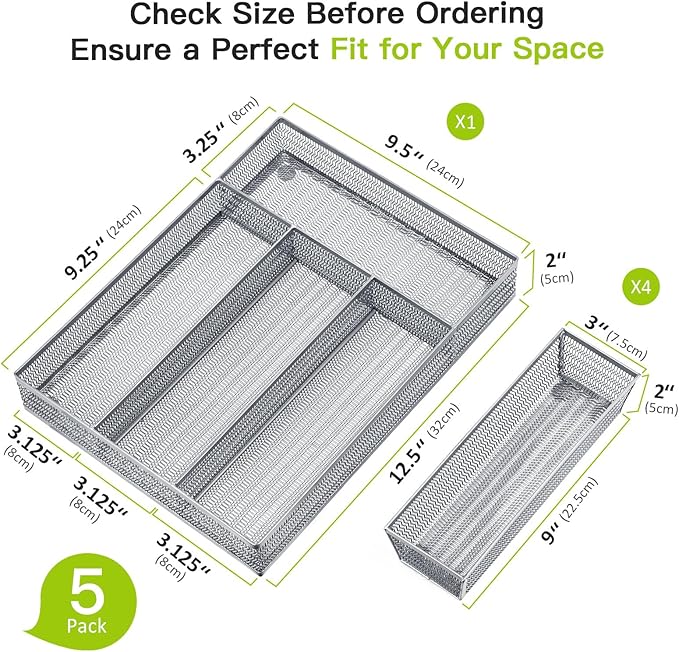 Neudeco Drawer Organizer Set 5 Pack - Image 3