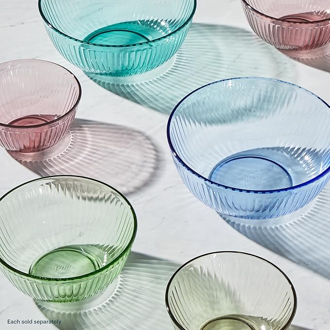 Pyrex Colors Sculpted Tinted Glass Mixing Bowls - Image 7