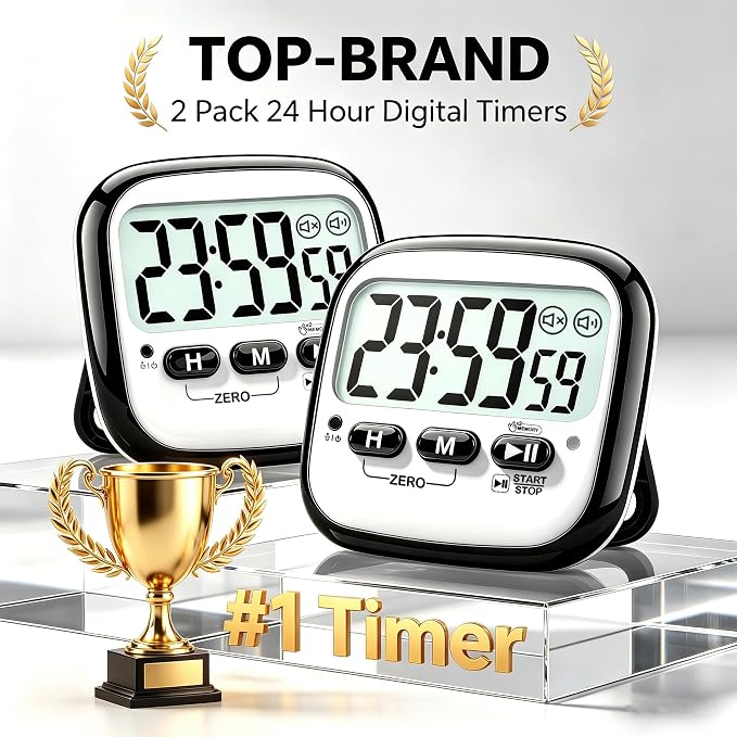AyayaBoss 2-Pack Magnetic Kitchen Timers - Image 2