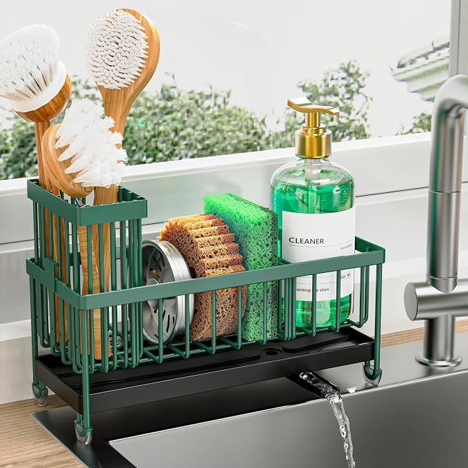 Cisily Sponge Holder for Kitchen Sink, Sink Caddy Organizer - Image 8