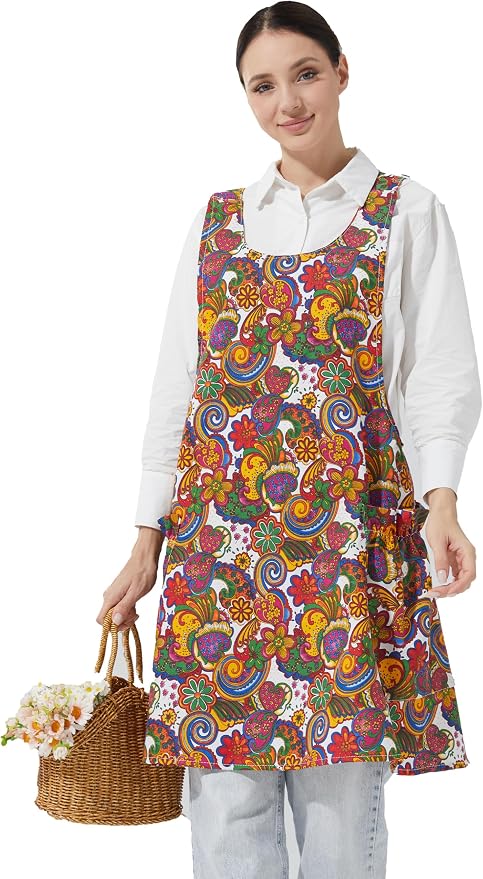 Cozy Adjustable Cross Back Aprons by APRONNER
