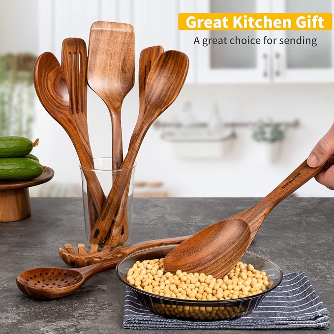 Wooden Spoons for Cooking, Wooden Utensils for Cooking - Image 5