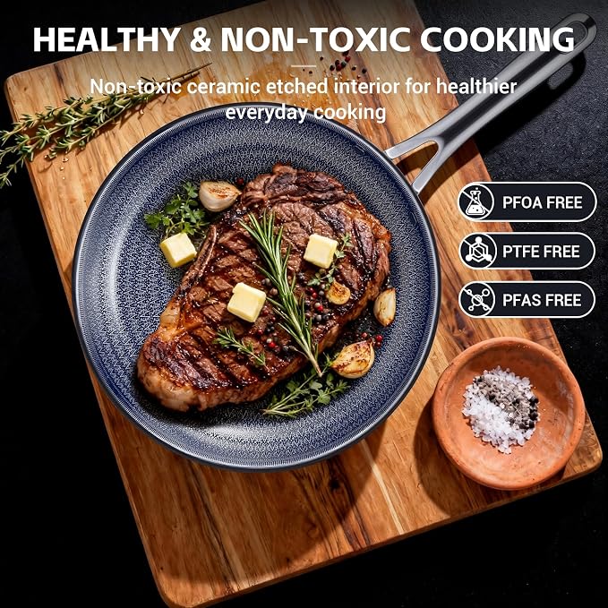 Ammeloo Hybrid Tri-Ply Stainless Steel Frying Pan Set, Non Stick Frying Pans - Image 5