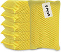 Iconikal 6-Pack Bug Scrubber Sponge 5.9x3.5-Inch Yellow Microfiber Large Car by Iconikal