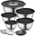 AVADOR Premium Brushed Stainless Steel Mixing Bowls Sets, Space Saving by AVADOR