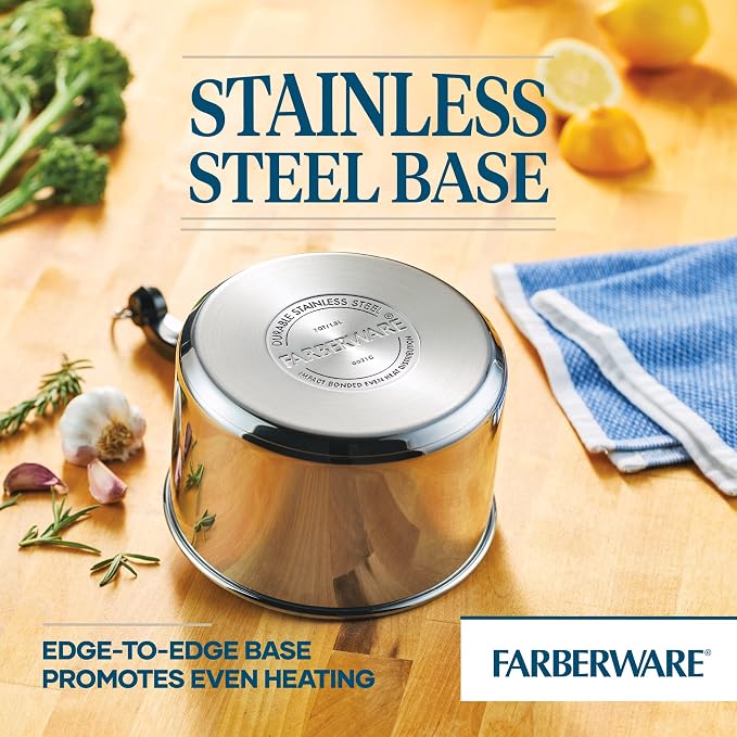 Farberware Classic Stainless Steel 2-Quart Mirror Satin Covered Saucepan - Image 7