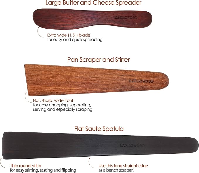 3-Piece Wooden Kitchen Cooking Utensil Set - Image 2