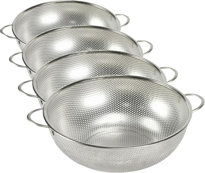 Chef Craft Select Microperforated Colander, 5 Quart, Stainless Steel by ChefCraft