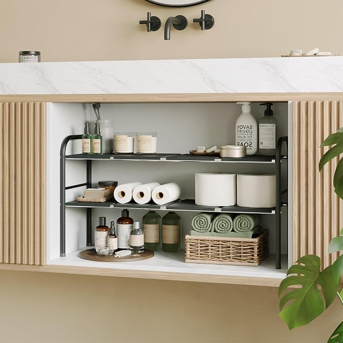 NETEL Under Sink Organizers and Storage, 2 Tier Expandable Under Cabinet - Image 8