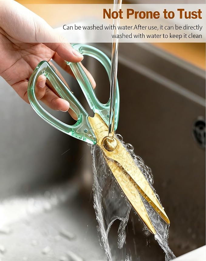 8.0inch Kitchen Shears, Sharp Stainless Steel Meat & Poultry Scissors, - Image 7