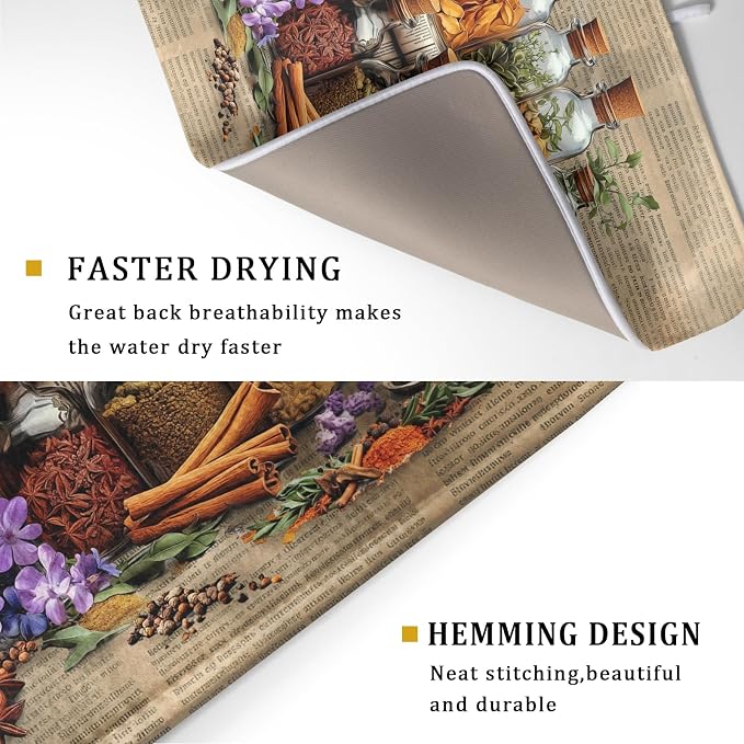Herbs Kitchen Dish Drying Mat - Image 3