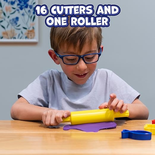 READY 2 LEARN Dough Roller and Cutters | Set of 17 | Dough Tools - Image 2