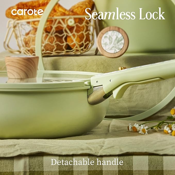 CAROTE 25-Piece Ceramic Cookware Set, Nonstick Pots and Pans Set - Image 5