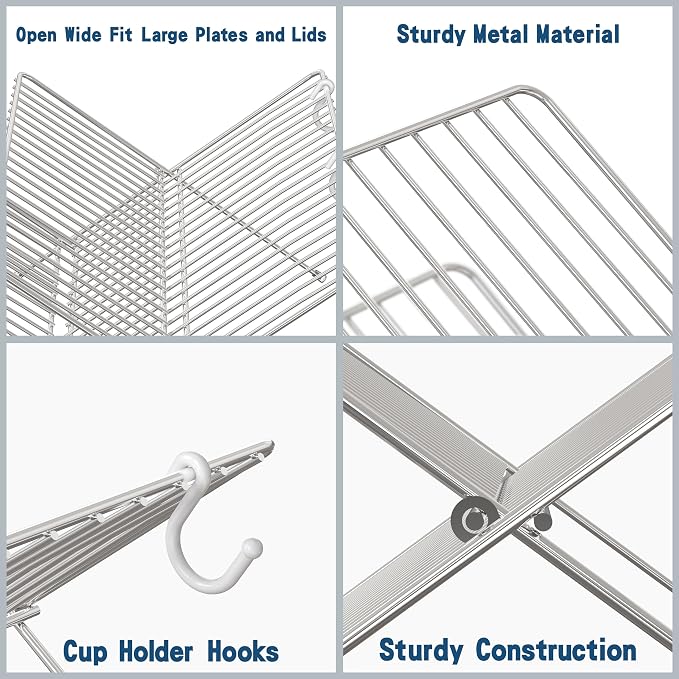 Simple Houseware Collapsible Dish Drying Rack - Image 4