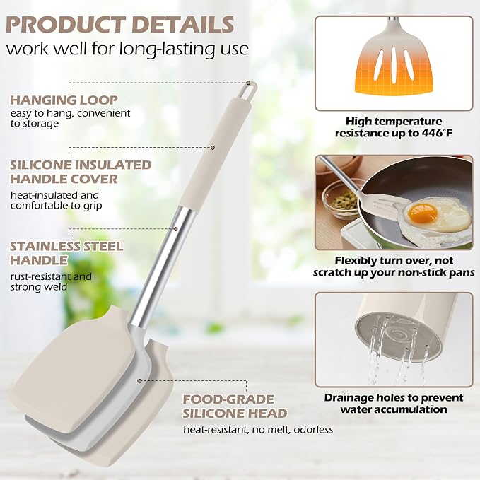 HaWare 29 PCS Silicone Cooking Utensils Set, Heat Resistant Kitchen Utensils Set - Image 3