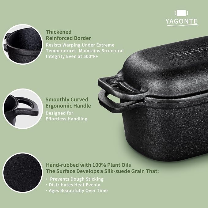 4.6 Quart Oval Dutch Oven for Bread Baking, Bread Dutch Oven for Sourdough - Image 4