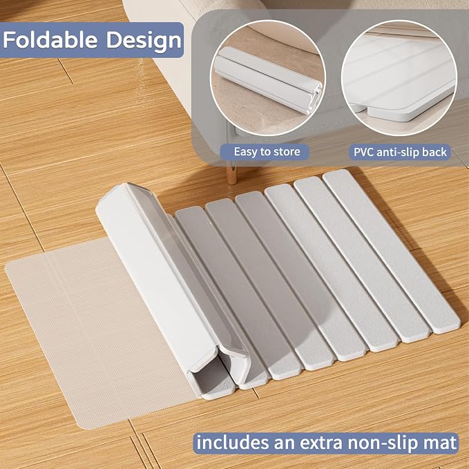 Large Stone Bath Mat 31.5 x 19.7in, Quick Dry Diatomaceous Earth Mats - Image 5