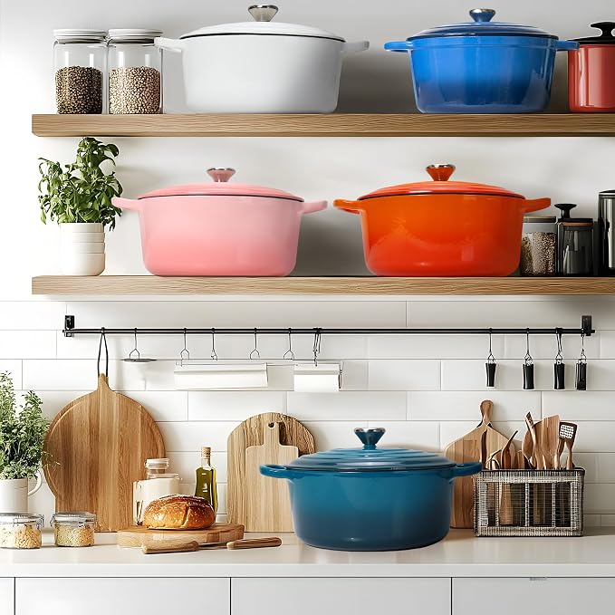 5QT Enameled Cast Iron Dutch Oven - Image 7