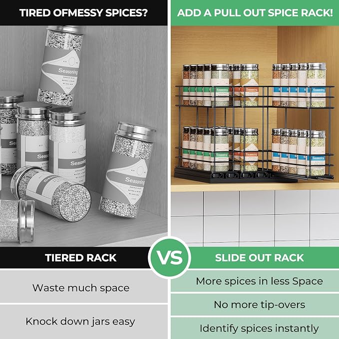 Mystozer Pull Out Spice Rack Organizer - Image 8