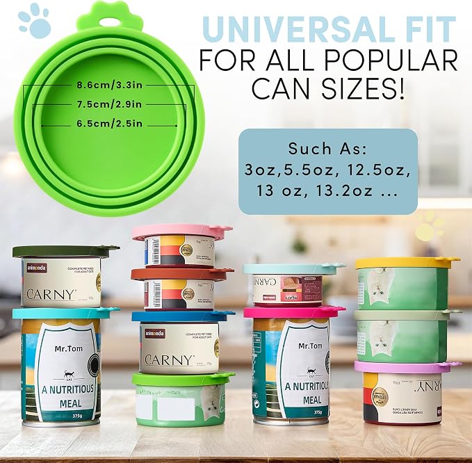 4 Pack Universal Pet Food Can Covers Lids - Image 2
