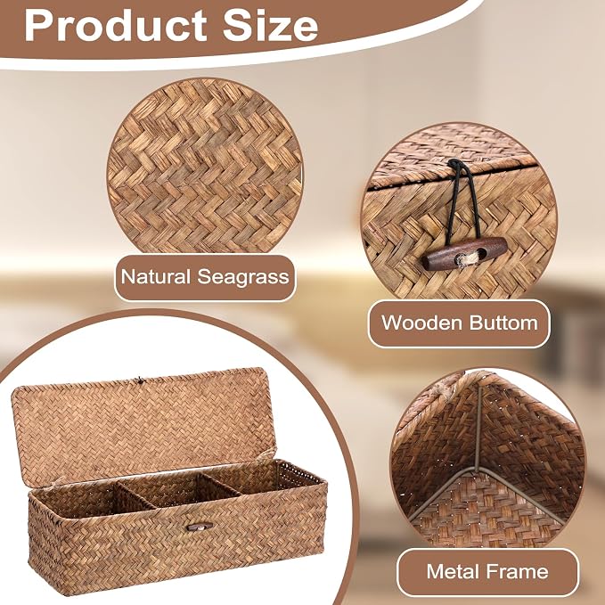 Hipiwe Handwoven Seagrass Storage Basket - Image 6