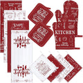 Bencailor 12 Pcs Farmhouse Kitchen Decor and Accessories Sets 4 Red Kitchen by Bencailor