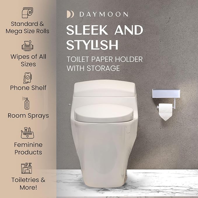 Day Moon™ - Toilet Paper Holder - Modern Roll Holder - Image 3
