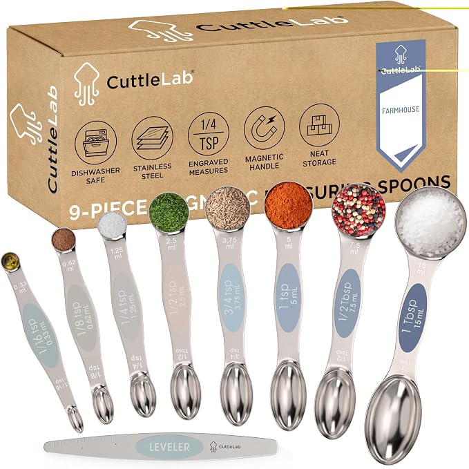 CuttleLab Magnetic Measuring Spoons Set by CuttleLab