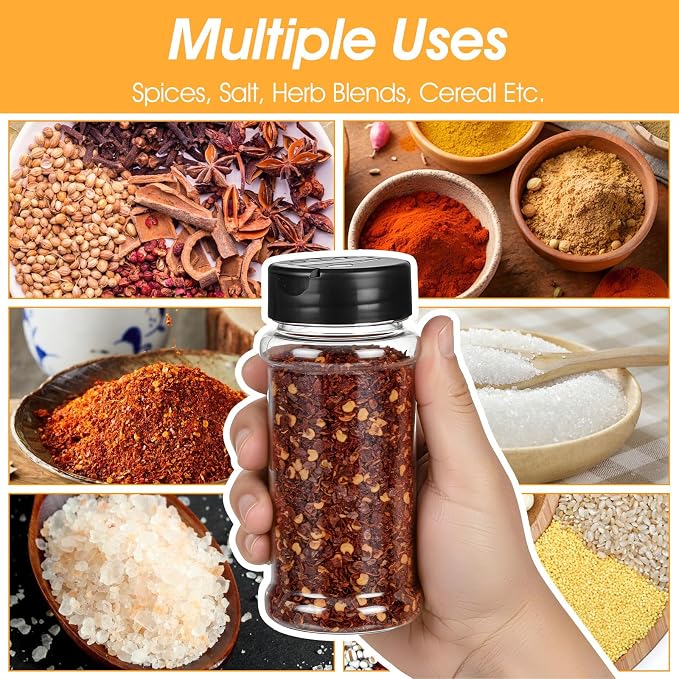 36 Pack 3 oz Clear Plastic Spice Jars - Image 7