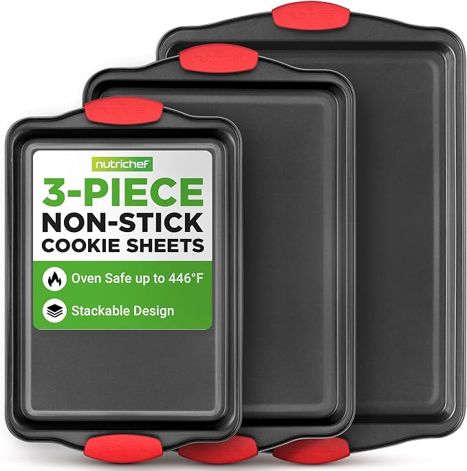 NutriChef 3-Piece Cookie Sheets by NutriChef%E2%84%A2Kitchen