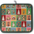 Christmas Dish Drying Mats for Kitchen Counter Cute Xmas Holiday Dish Drainer by Kwlegh