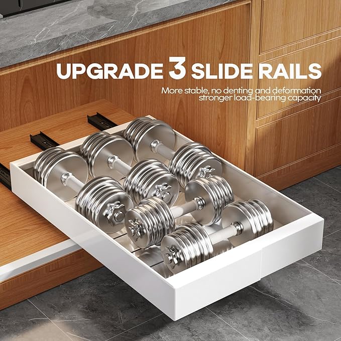 Seinloes 4 Pack Expandable Pull Out Cabinet Organizer 21" Deep - Image 5