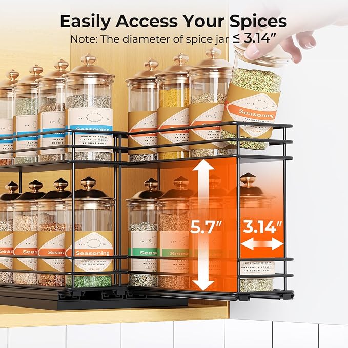 Mystozer Pull Out Spice Rack Organizer - Image 5