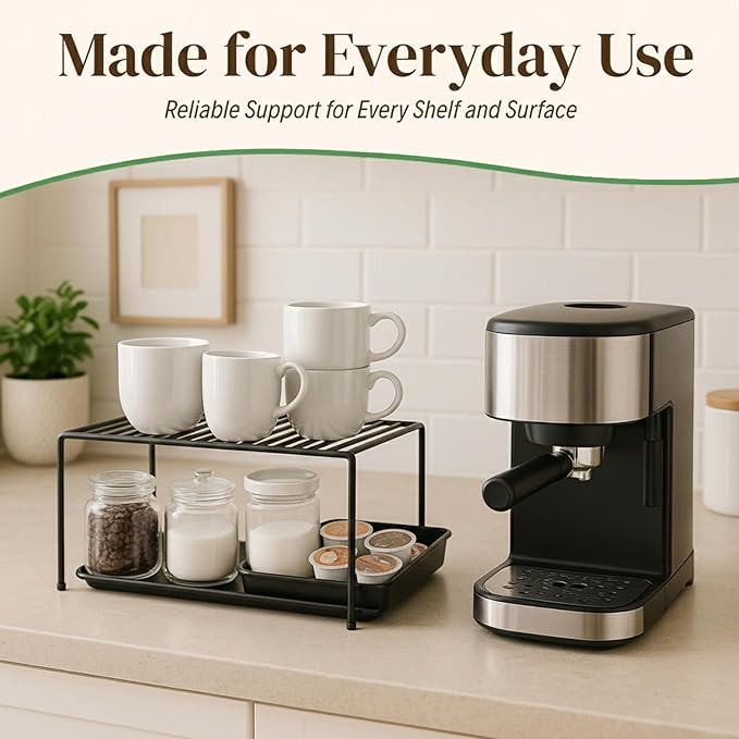 Evelots Kitchen Cabinet Wire Shelf Organizer/Rack - Image 3