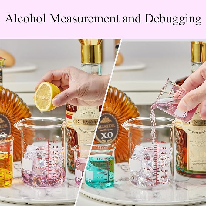High Borosilicate Glass Measuring Cup-V-Shaped Spout, 250ml Glass Measuring - Image 4