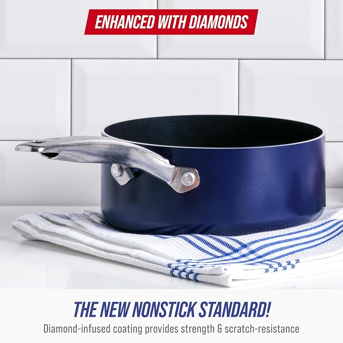 Blue Diamond Nonstick 2QT Saucepan - Image 2
