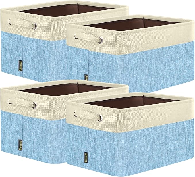 BALEINE 4 Pack Fabric Closet Storage Bins by BALEINE